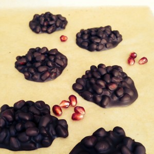 Dark Chocolate Pomegranate Clusters