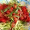 Zucchini Noodles with Tomato & Shallot Sauce