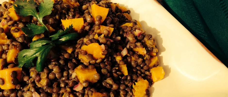Roasted Butternut Squash and Lentils